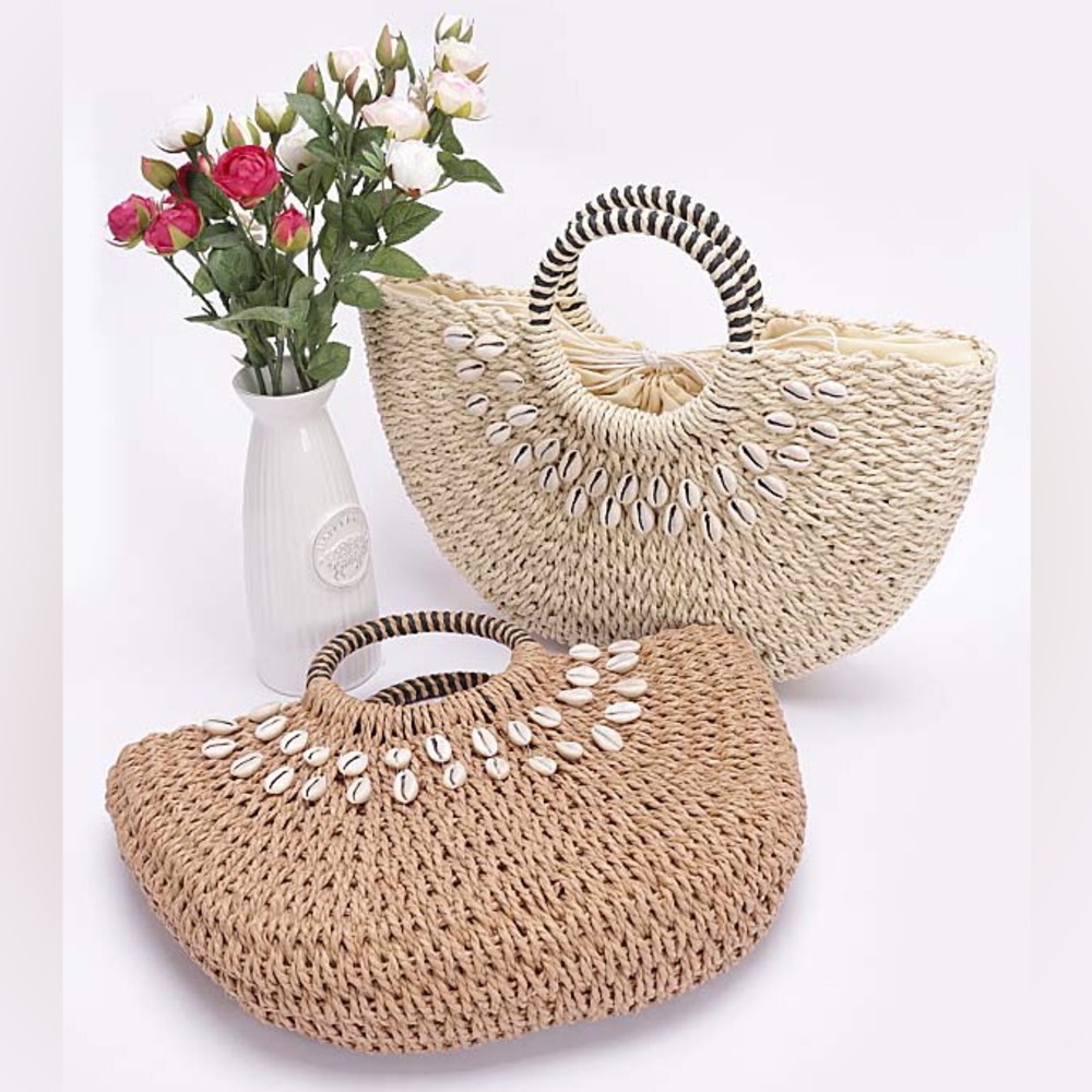Seashells Straw Bag